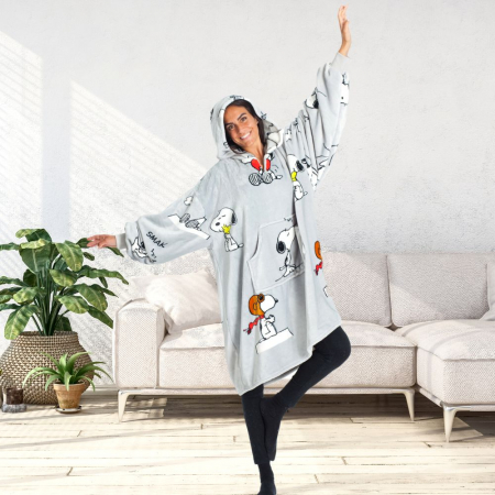 Hanorac patura cu gluga, Funny Snoopy, 240g/mp [1]