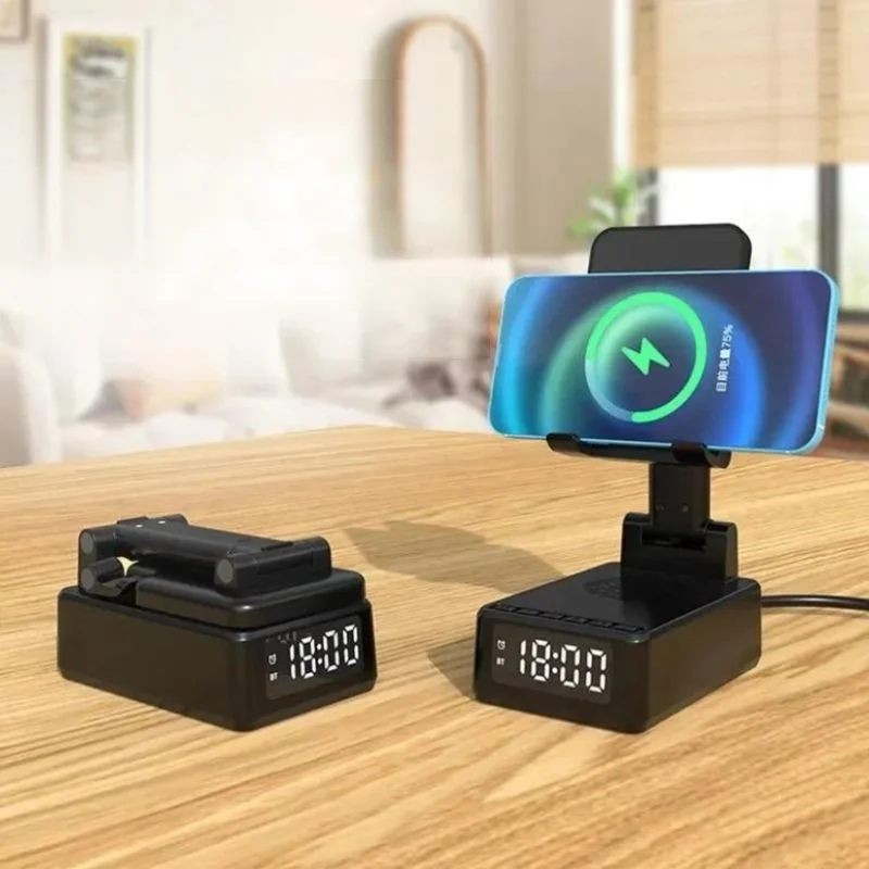 Incarcator wireless 15W cu ceas si difuzor [4]