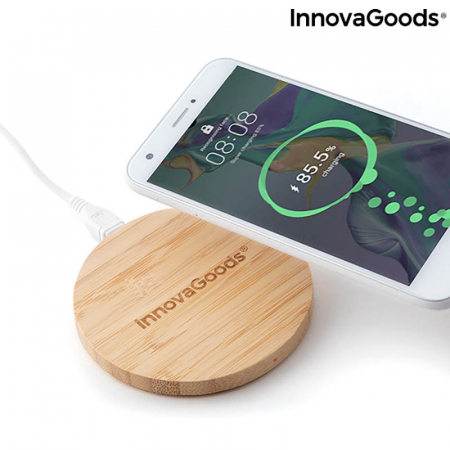 Incarcator wireless din bambus [5]