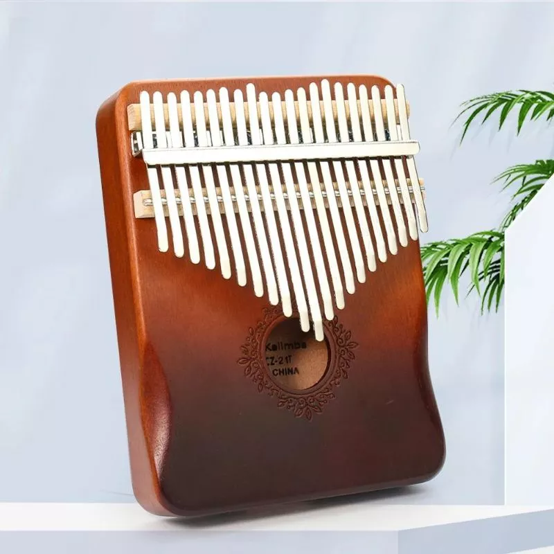 Instrument muzical Kalimba cu 21 note, pian cu degete si husa [4]