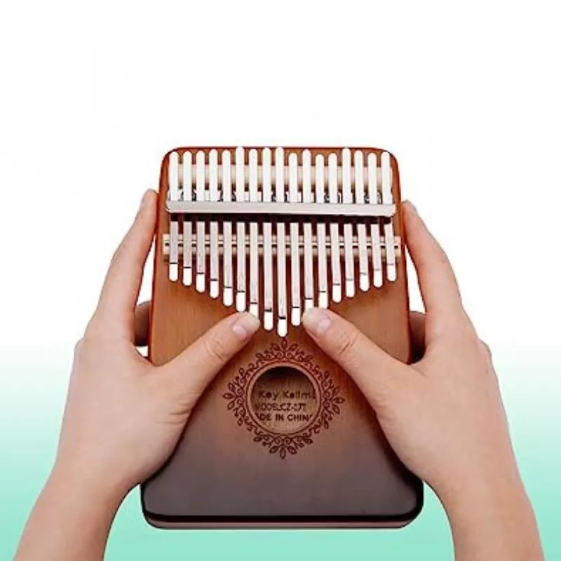 Instrument muzical Kalimba cu 21 note, pian cu degete si husa [5]
