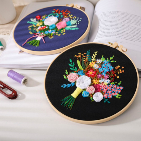 Kit Broderie DIY, Buchet de Flori, Contrast [4]