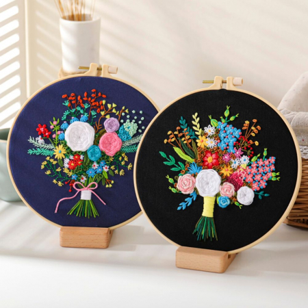 Kit Broderie DIY, Buchet de Flori, Contrast [3]