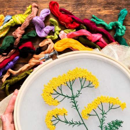 Kit Broderie DIY, Flori galbene [4]