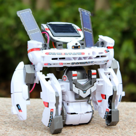 Cadouri Craciun Copii - Robot jucarie Kit Educational 7 in 1 Flota Spatiala