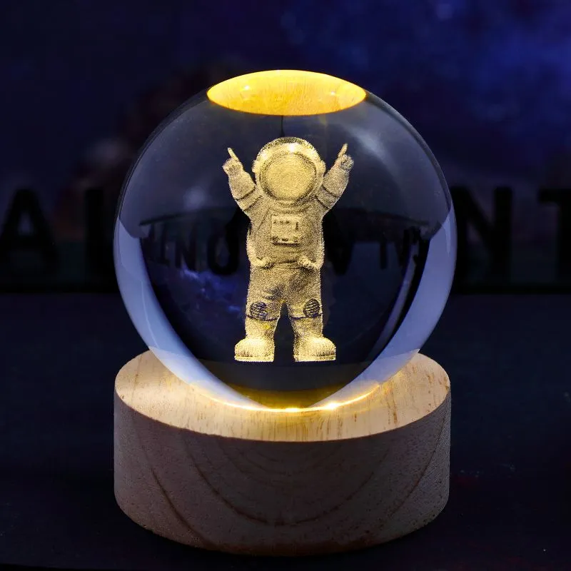 Pentru Copilul din tine - Lampa Glob de Cristal Astronaut