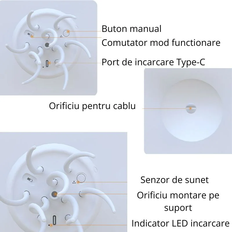 Lampa meduza Smart cu iluminare LED si control vocal [12]
