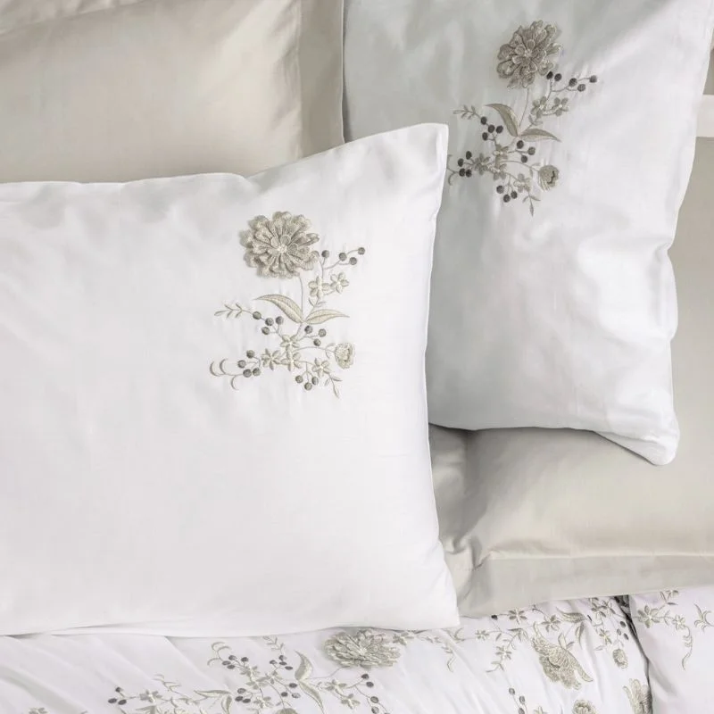 Lenjerie pat dublu satin, bej, 200x220 cm, patru huse de perna [1]