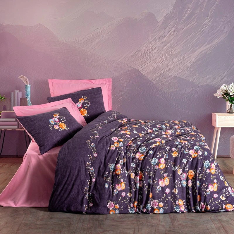 Cele mai noi - Lenjerie pat single, bumbac ranforce, model modern, 160x220 cm, o husa de perna