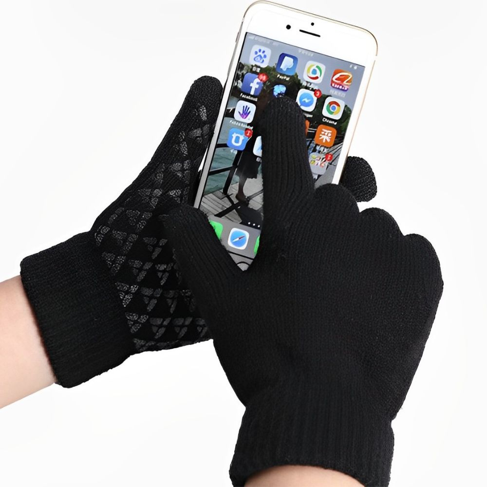 Cadouri pentru Tati - Manusi barbati, Touch sensitive, cu Aderenta pentru Telefon