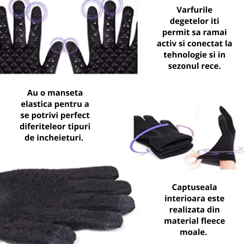 Manusi barbati, Touch sensitive, cu Aderenta pentru Telefon [6]