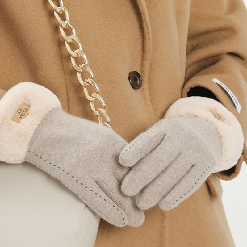 Manusi de dama touchscreen din Casmir 70% si cu blanita [1]