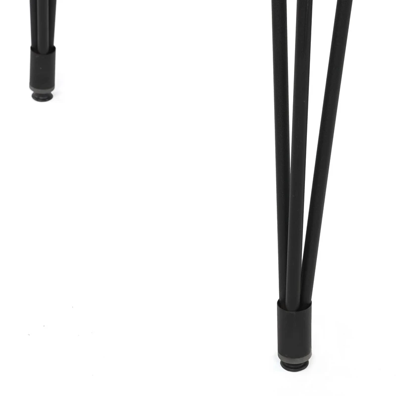 Masa de dining Lagos, neagra, picioare metalice, 120x75 cm [5]