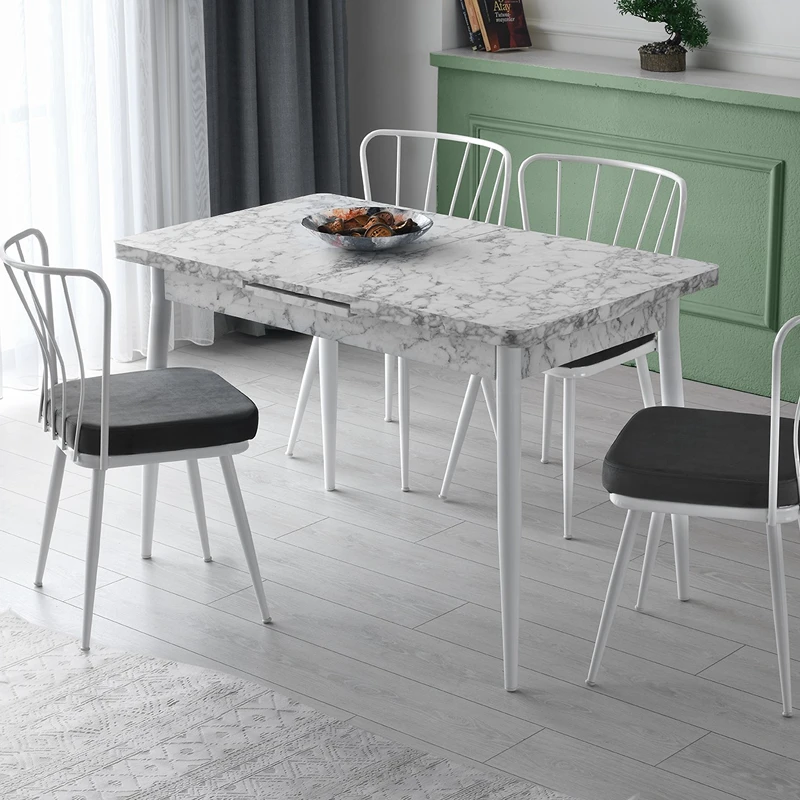 Masa extensibila Ay, multicolor, picioare metalice, 120x75 cm [0]