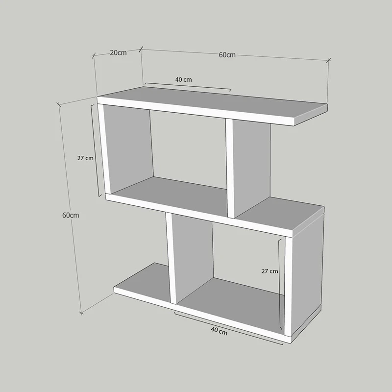 Masuta laterala Life Negru Marmura cu rafturi si design modern [2]