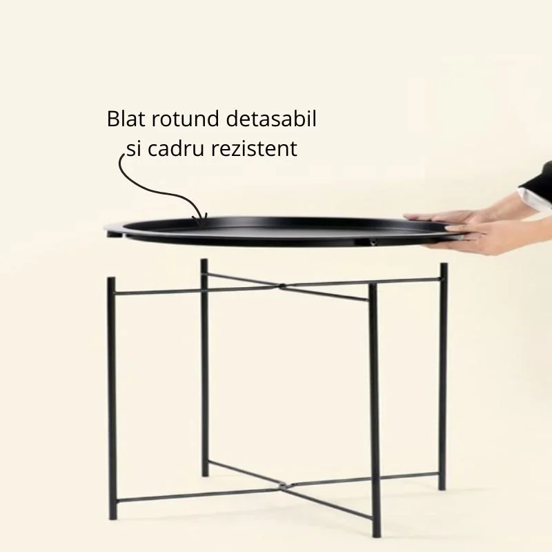Masuta moderna rotunda, pliabila si compacta [3]