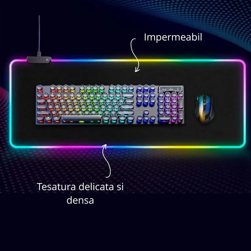 Mouse pad gaming RGB XXL cu iluminare LED [5]