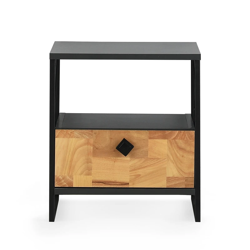 Noptiera Altunizade Antracit cu raft si stil minimalist [4]