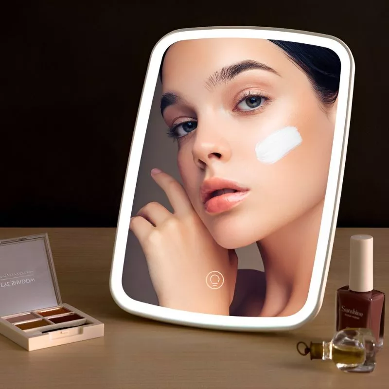 Oglinda make up de birou cu 33 led-uri si reincarcare USB [1]