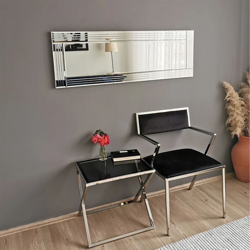 Cele mai noi - Oglinda dreptunghiulara cu rama argintie, design sofisticat si modern