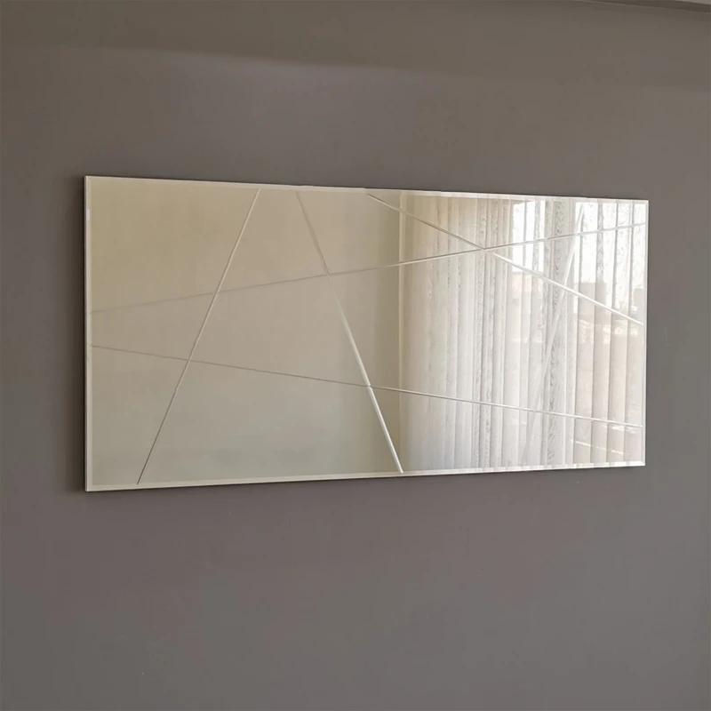 Oglinda dreptunghiulara cu rama argintie, eleganta si moderna [7]