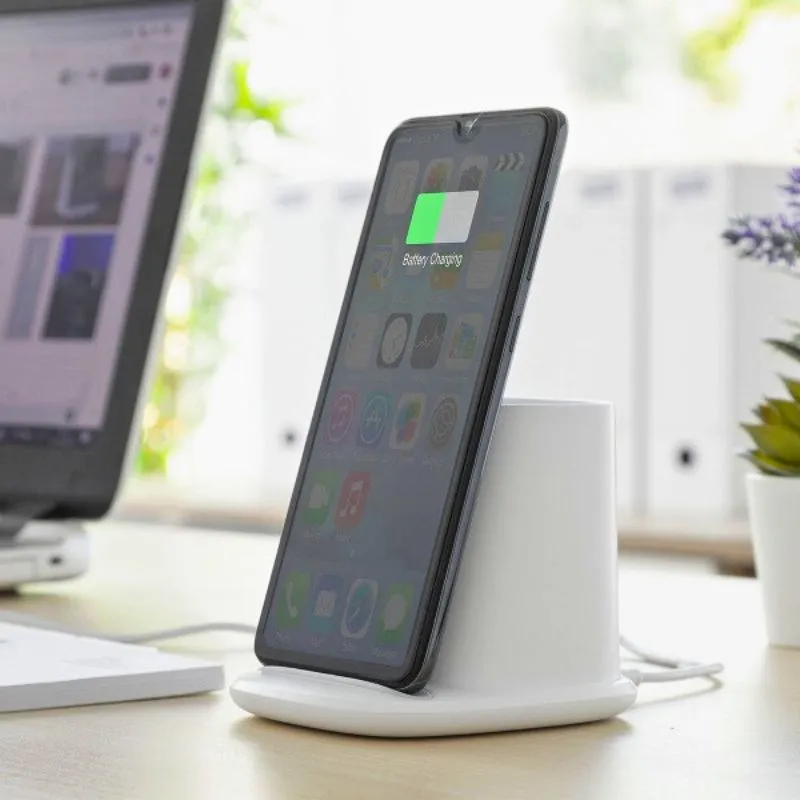 Organizator birou cu lampa led si incarcator wireless THE desKING [1]