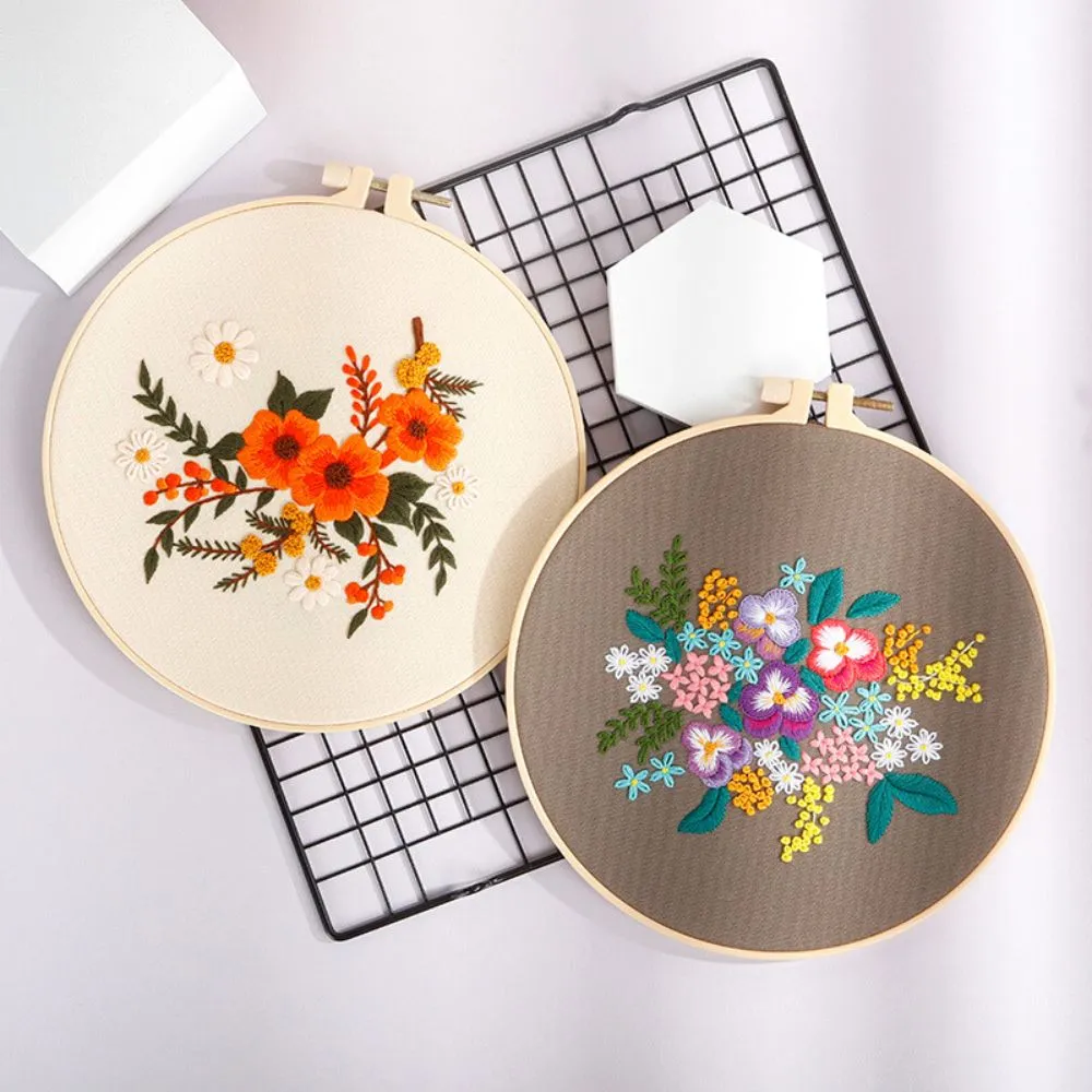 Pachet 3 Kit-uri Broderie DIY, Flori [3]