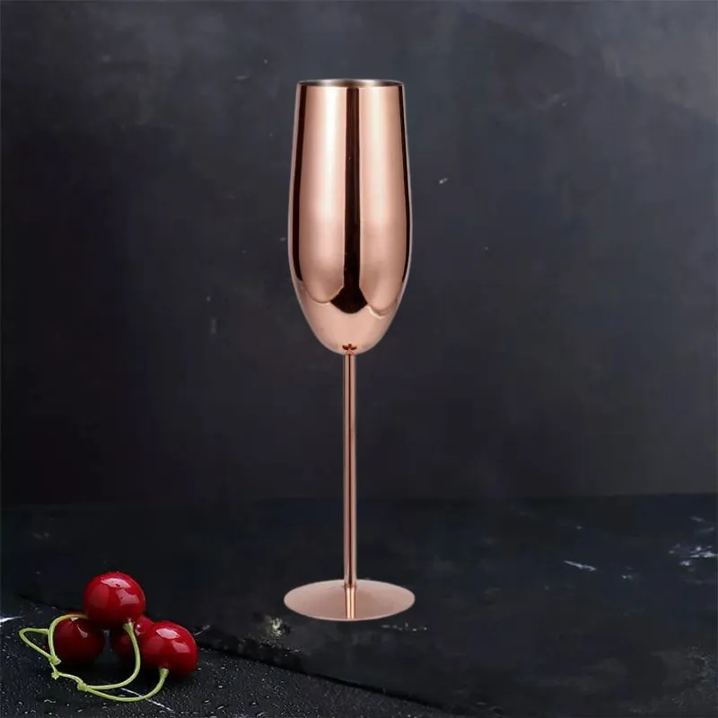 Petrecere - Pahar sampanie din Otel inoxidabil Rose Gold