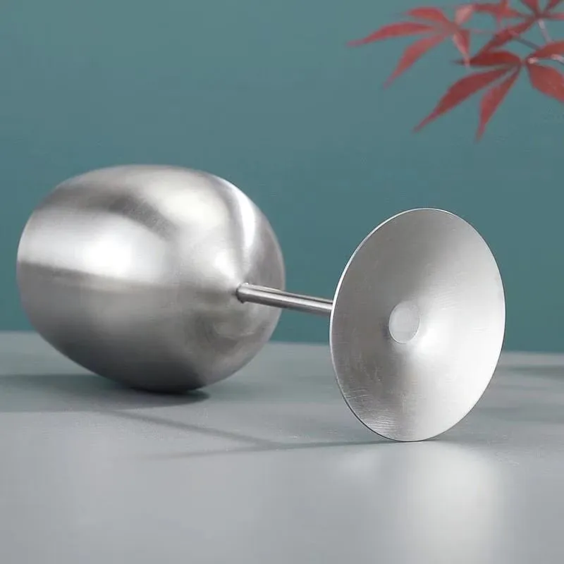 Pahar vin din Otel Inoxidabil Matte Silver [3]