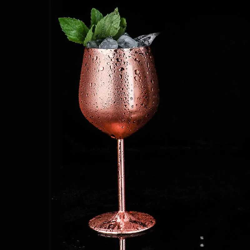 Cadouri de Baut - Pahar vin din Otel Inoxidabil Rose Gold