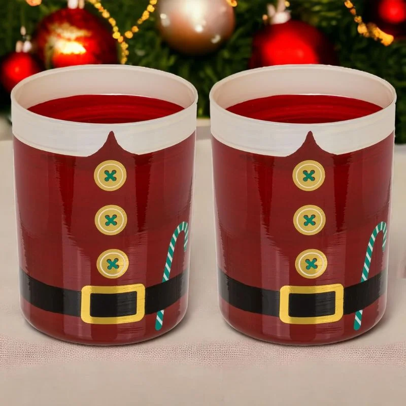 Cadouri - Set 2 Pahare whiskey costumul lui Mos Craciun