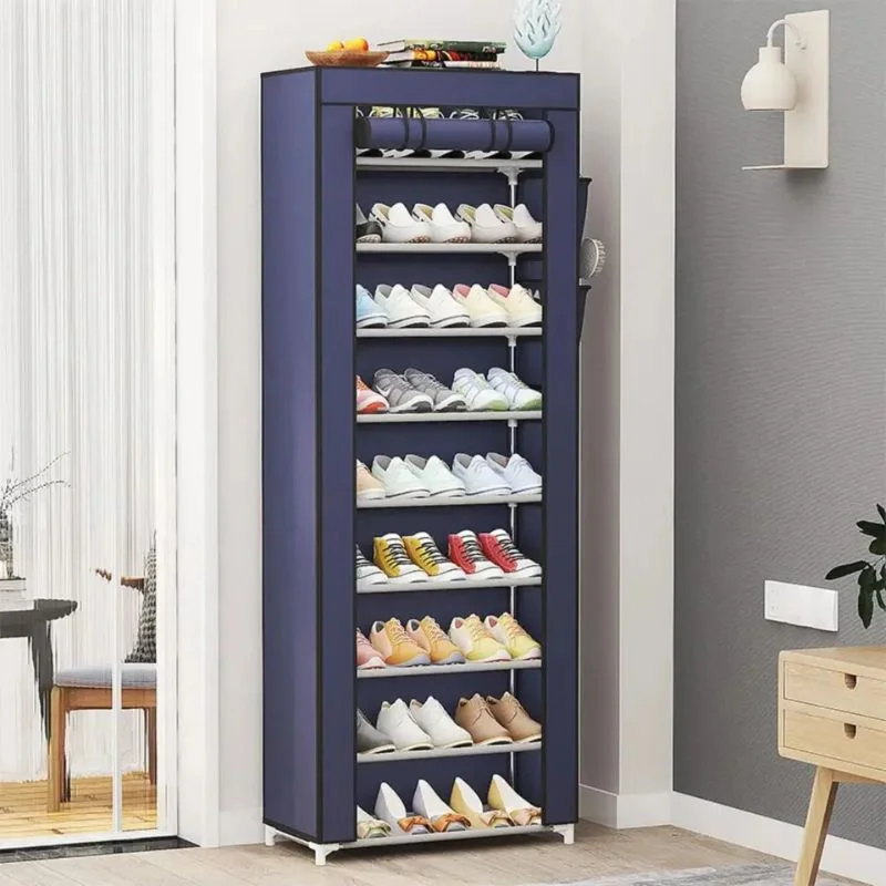 Cadouri pentru Bunici - Pantofar textil 9 rafturi cu husa si fermoar