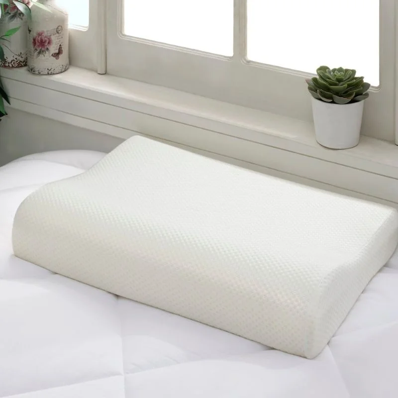 Home & Deco - Perna ortopedica Ortopedik Visko, alb, poliester si spuma cu memorie, 40x60x12 cm