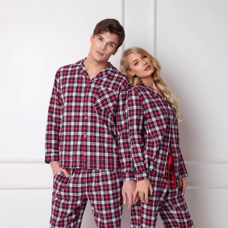 Pijamale barbati Hollis 2 piese, pantaloni lungi, 100% bumbac [1]