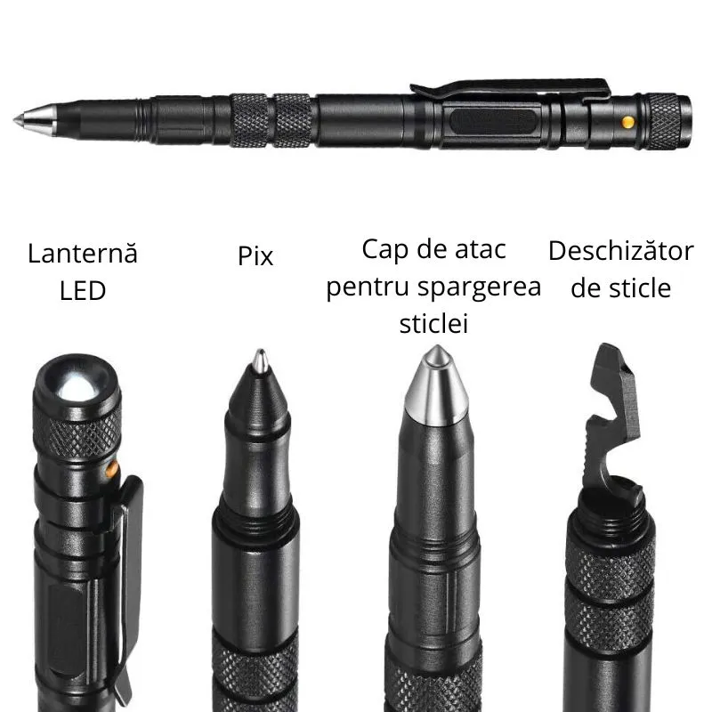 Pix tactic multifunctional 4 in 1 cu lanterna, ToolPen 007 [12]