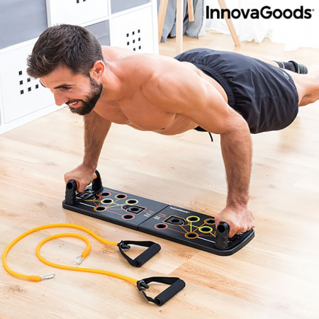 Placa fitness cu benzi elastice de rezistenta si ghid exercitii [2]
