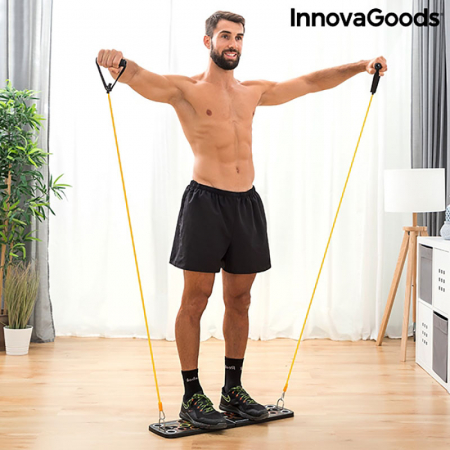 Placa fitness cu benzi elastice de rezistenta si ghid exercitii [1]