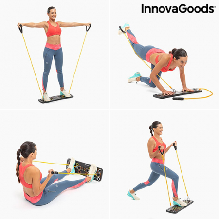 Placa fitness cu benzi elastice de rezistenta si ghid exercitii [11]