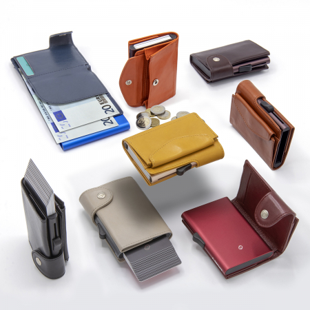 Cadouri pentru Sot - Portofel Carduri RFID XL din piele cu buzunar de monede