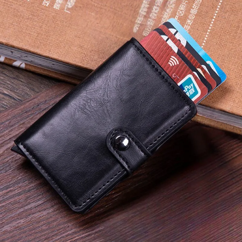 B2B & Corporate - Portofel Negru din piele ecologica Protectie RFID