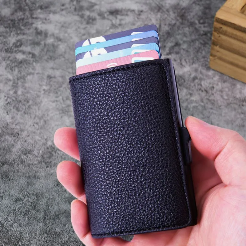 Cadouri Sarbatori - Portofel pentru Carduri Black Slim