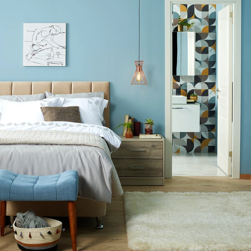 Taburet New Cool albastru-indigo, design contemporan, structura stabila [1]