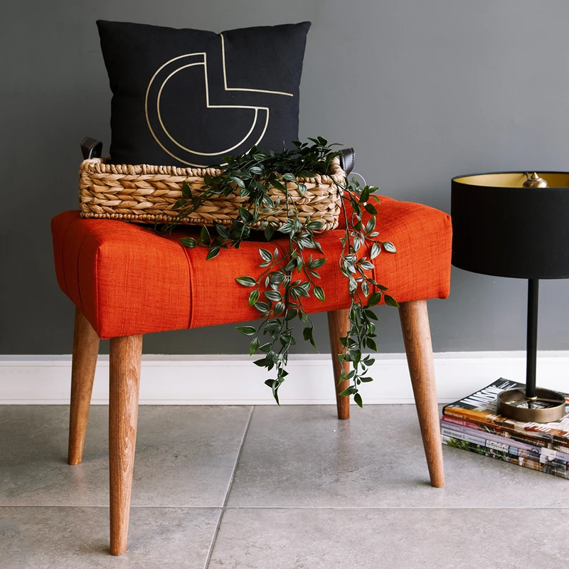 Pouf New Cool rosu-caramiziu, stil modern, confort sporit [0]