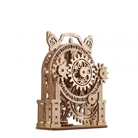 Puzzle 3D Ceas cu alarma Vintage din lemn, Ugears [7]