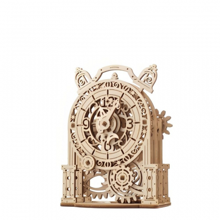 Puzzle 3D Ceas cu alarma Vintage din lemn, Ugears [8]
