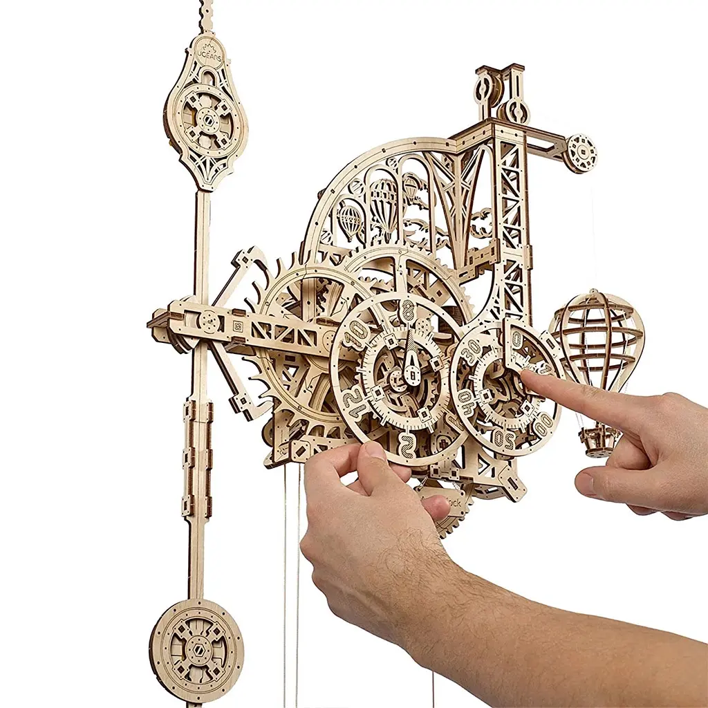 Puzzle 3D Ceas de perete cu pendul, Ugears [6]