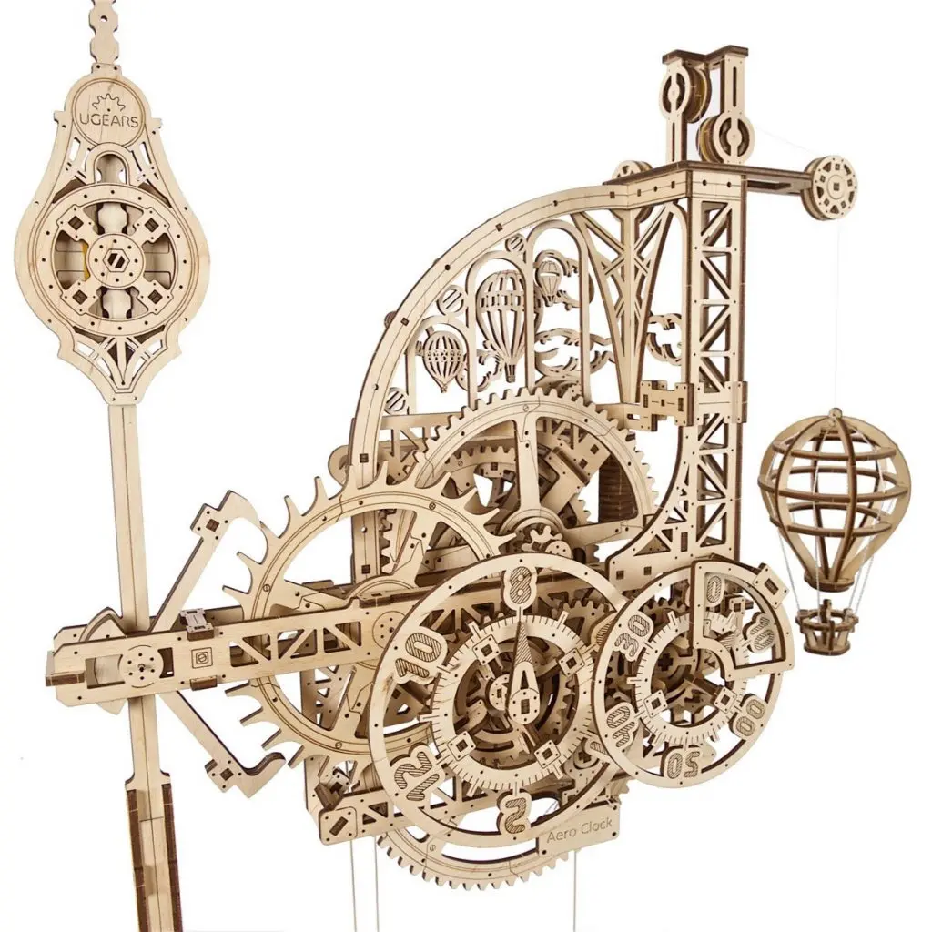 Puzzle 3D Ceas de perete cu pendul, Ugears [9]
