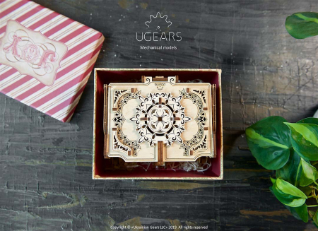 Puzzle 3D Cutie antica de bijuterii Ugears [13]