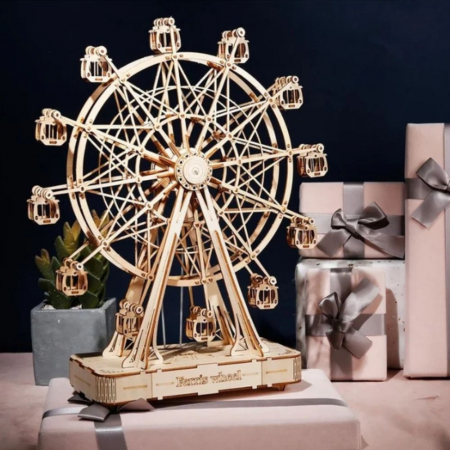 Puzzle 3D Cutie Muzicala Ferris Wheel, Lemn, Rolife [1]