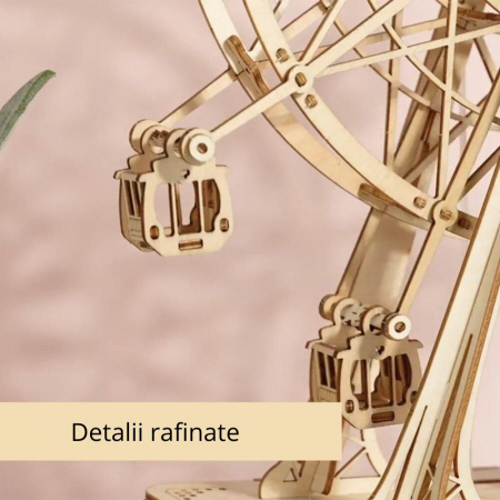 Puzzle 3D Cutie Muzicala Ferris Wheel, Lemn, Rolife [5]